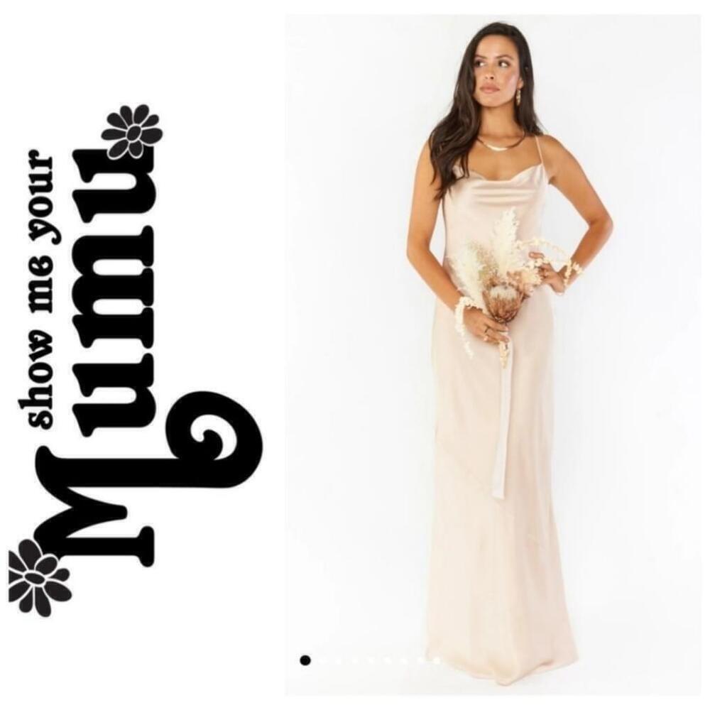 Show Me Your Mumu Tuscany Gold Maxi Slip Dress Size M